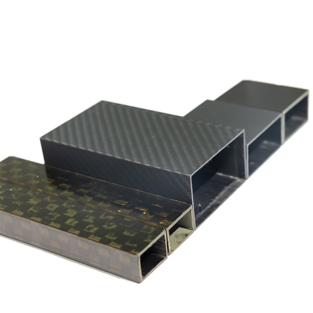 R-CF-Tube Customized Thickness ,Length,High Strength Plain/Twill Carbon Fiber Square /Rectangular Tube for Sale