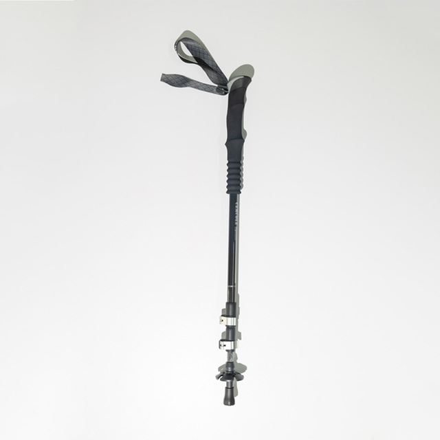 Outdoor Trekking Pole Carbon Fiber Ultra-light 3-Section 3-Joint Retractable Folding Hiking Camping Mountaineering Equipment