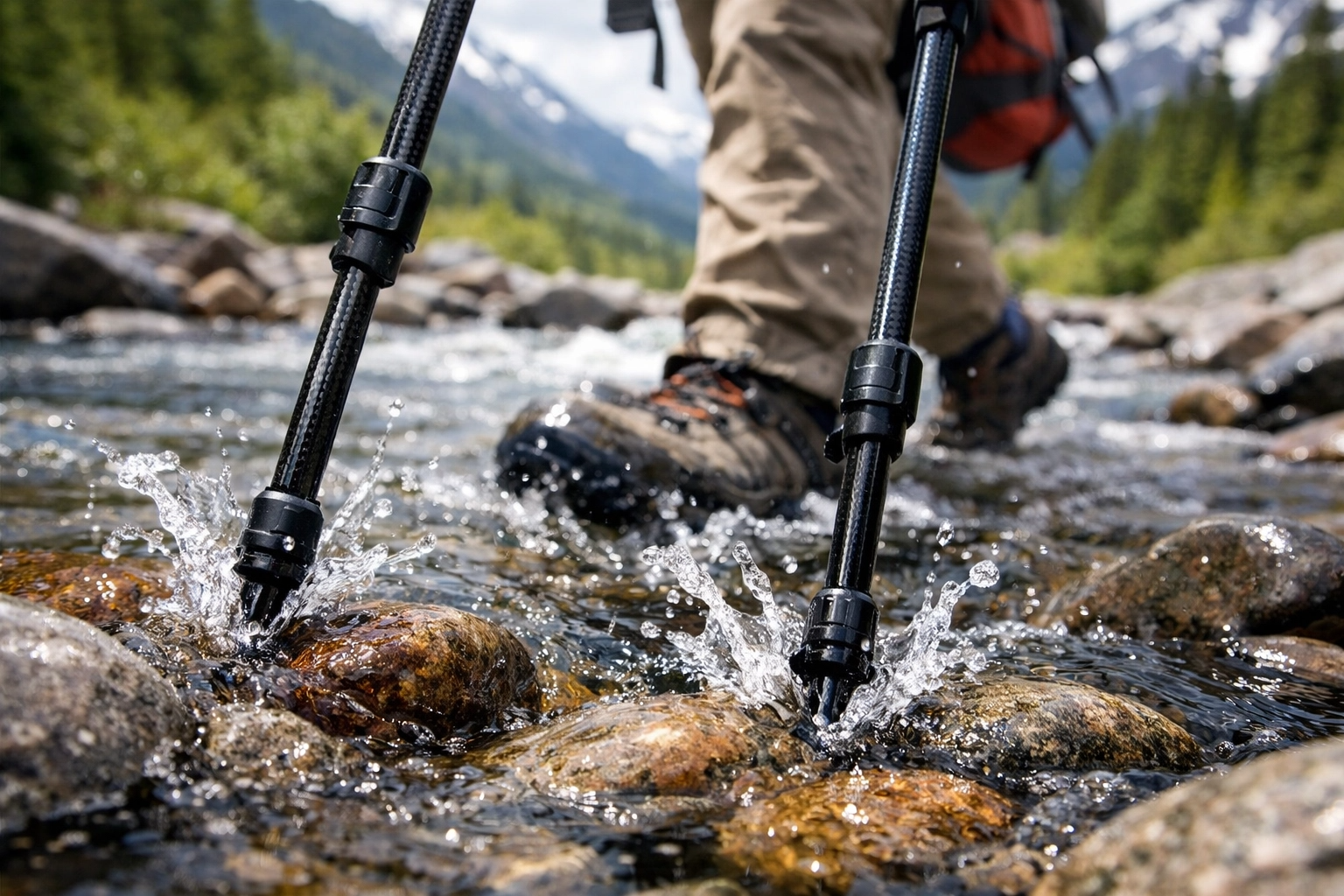 Carbon Fiber Adjustable Trekking Poles