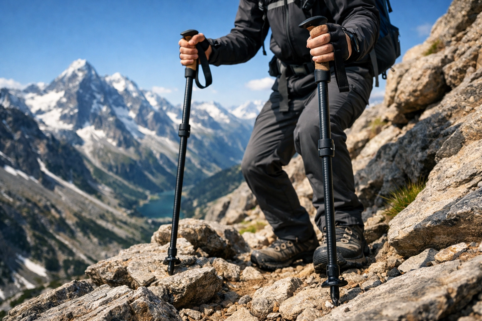 Carbon Fiber Adjustable Trekking Poles