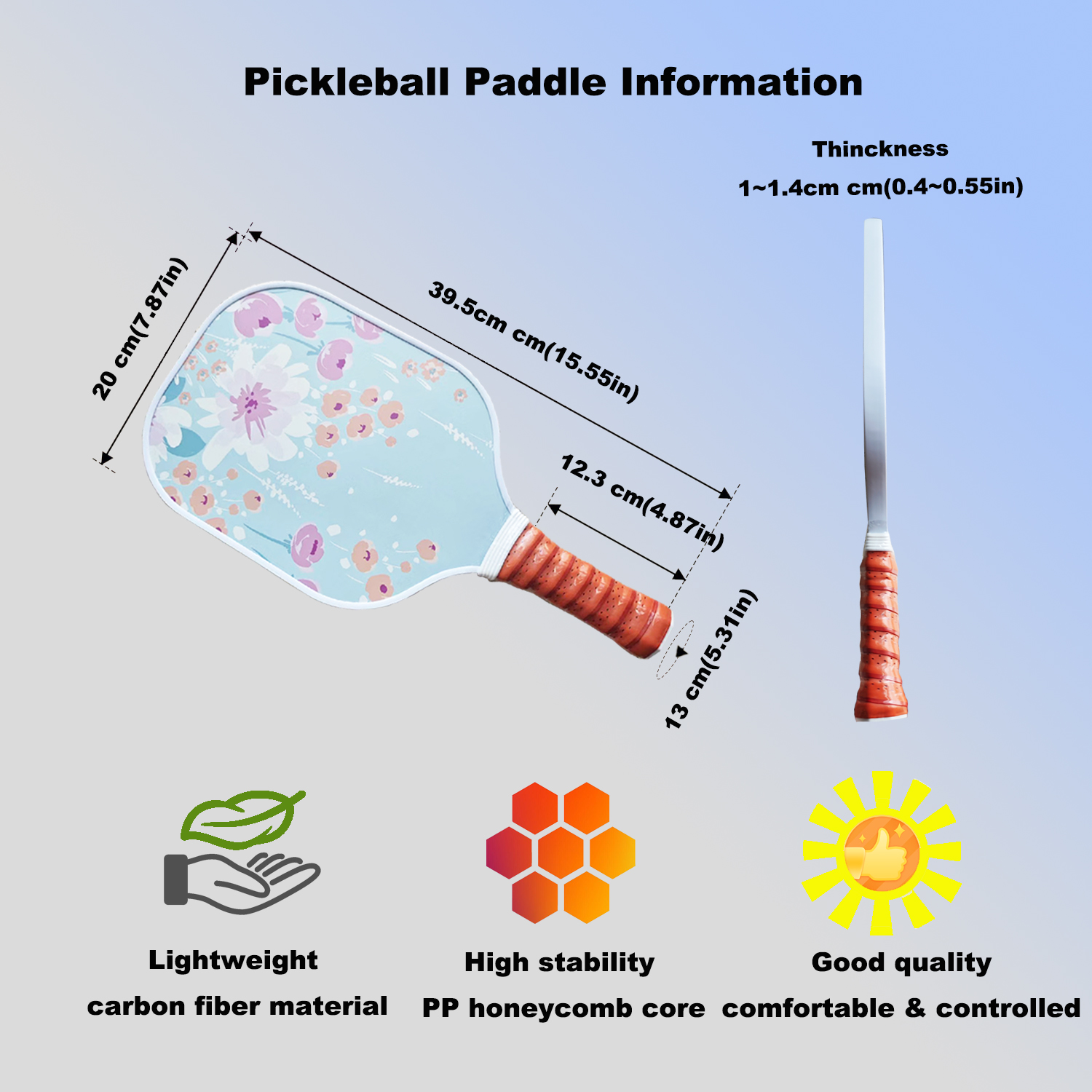 Carbon Fiber Honeycomb Plate Pickleball Rackets Pickleball Paddles