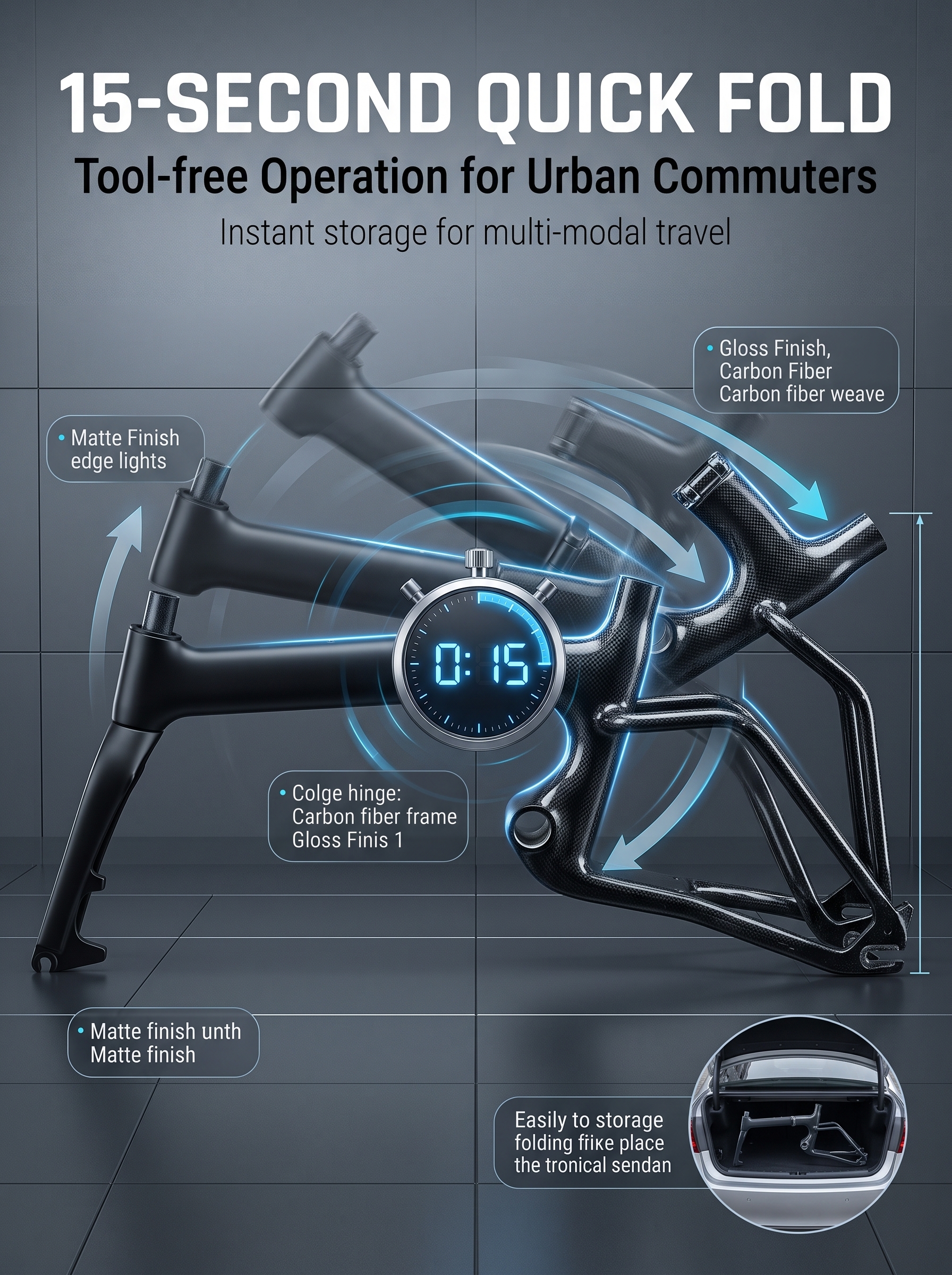 Carbon fiber folding bike (4)